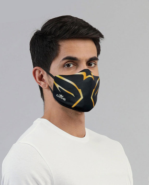 Xator Combat Face Protector Mask (Black Gold) | RoadGods