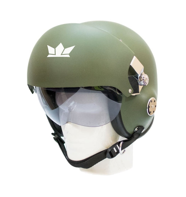 The Squadron (Matt Green) Motorcycle Open Face Helmet with Twin Visors | RoadGods