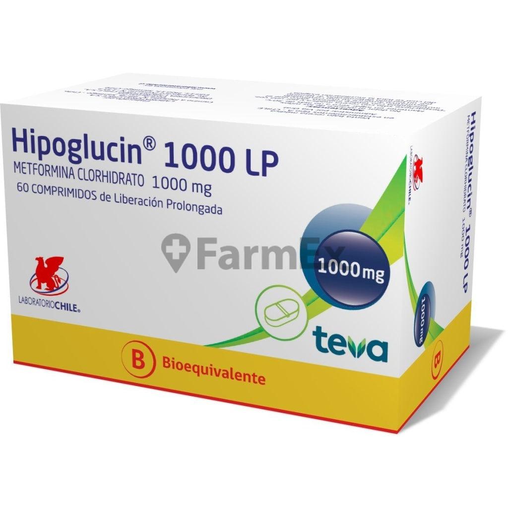 Hipoglucin LP Metformina 1000 mg x 60 Comprimidos de Liberación Prolon