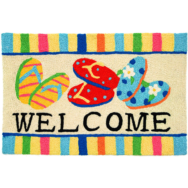 Kalalou Recycled Flip Flop Large Door Mat