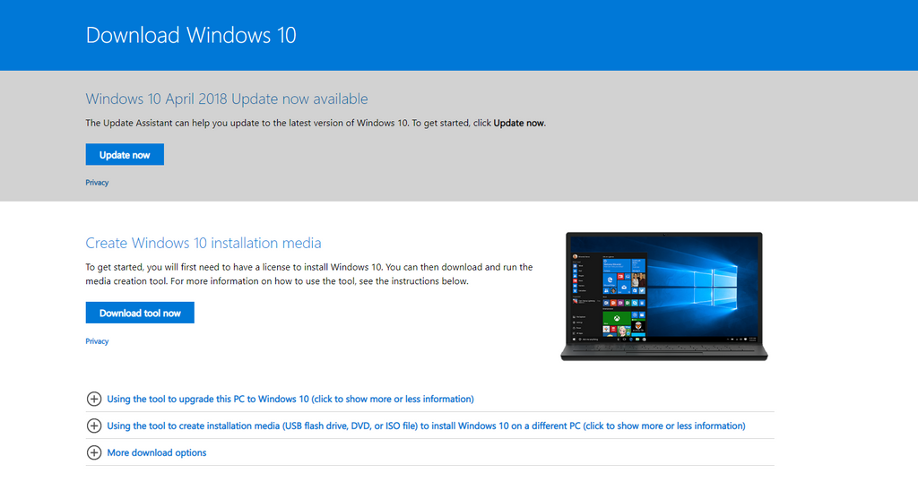 download the official windows 10 pro installation upgrade tool