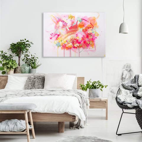 Large colourful abstract original painting