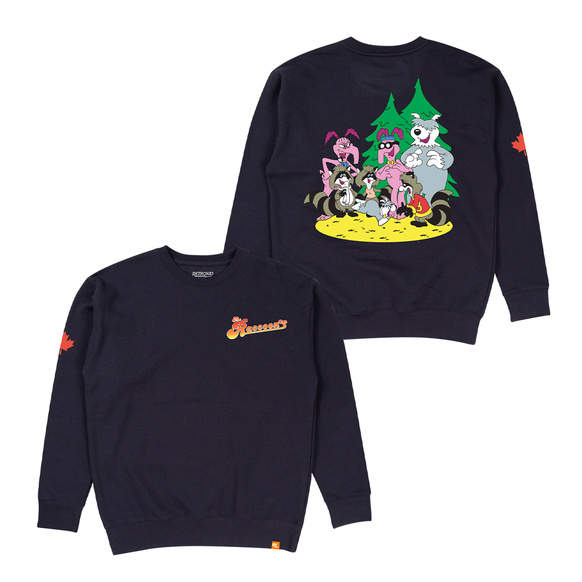 Cbc X Raccoons Run With Us Crew Sweatshirt Navy Retrokid Ca