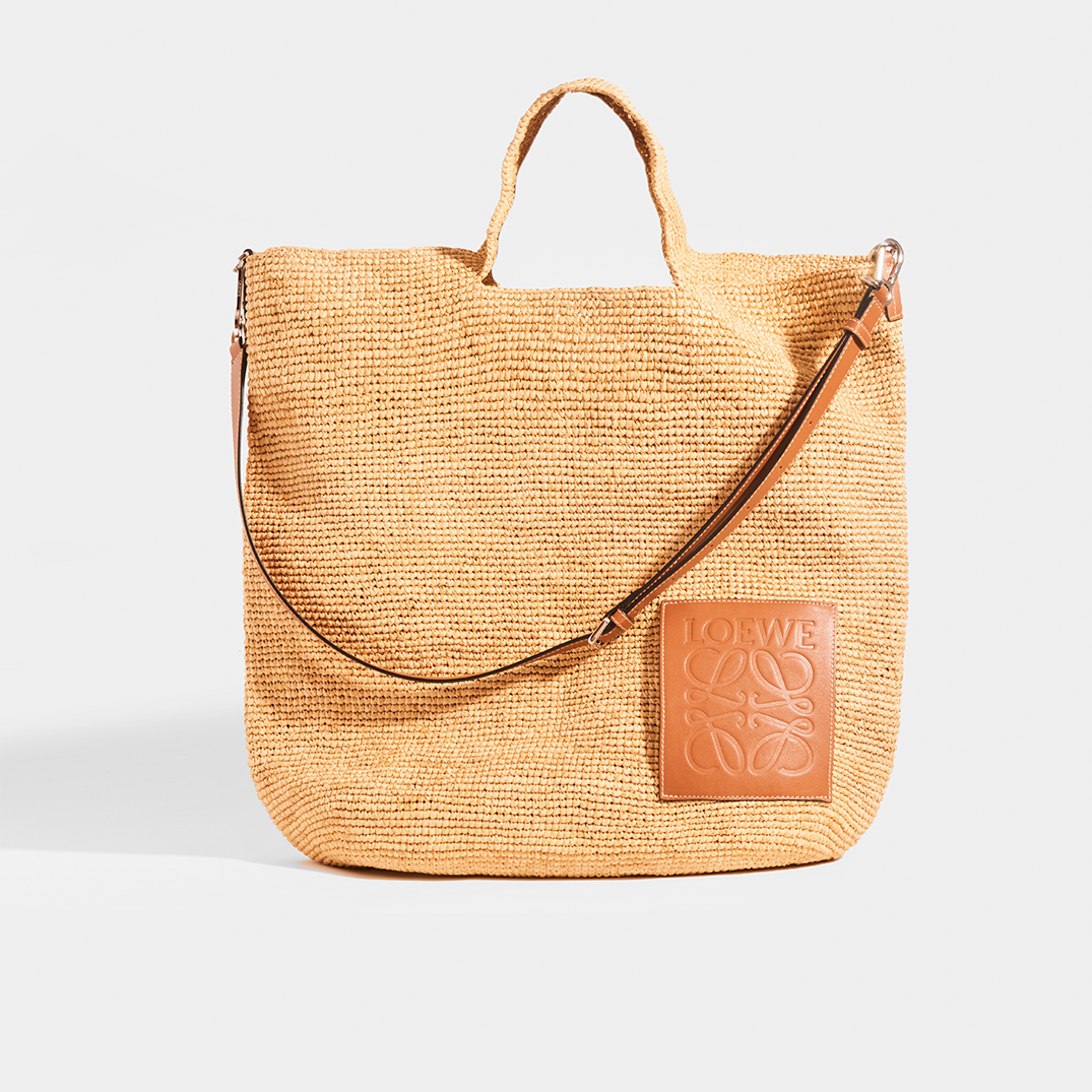 loewe large raffia tote