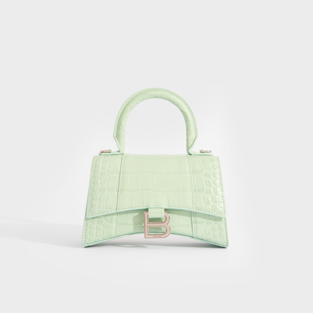 Balenciaga hourglass Xs Shoulder Bag in Green  Lyst