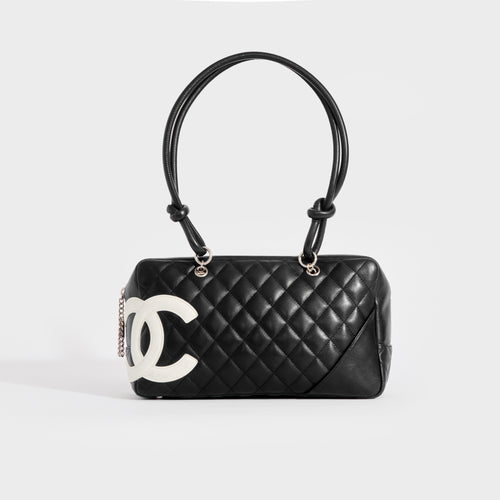 Chanel Pink/Black Quilted Leather Large Ligne Cambon Tote Bag