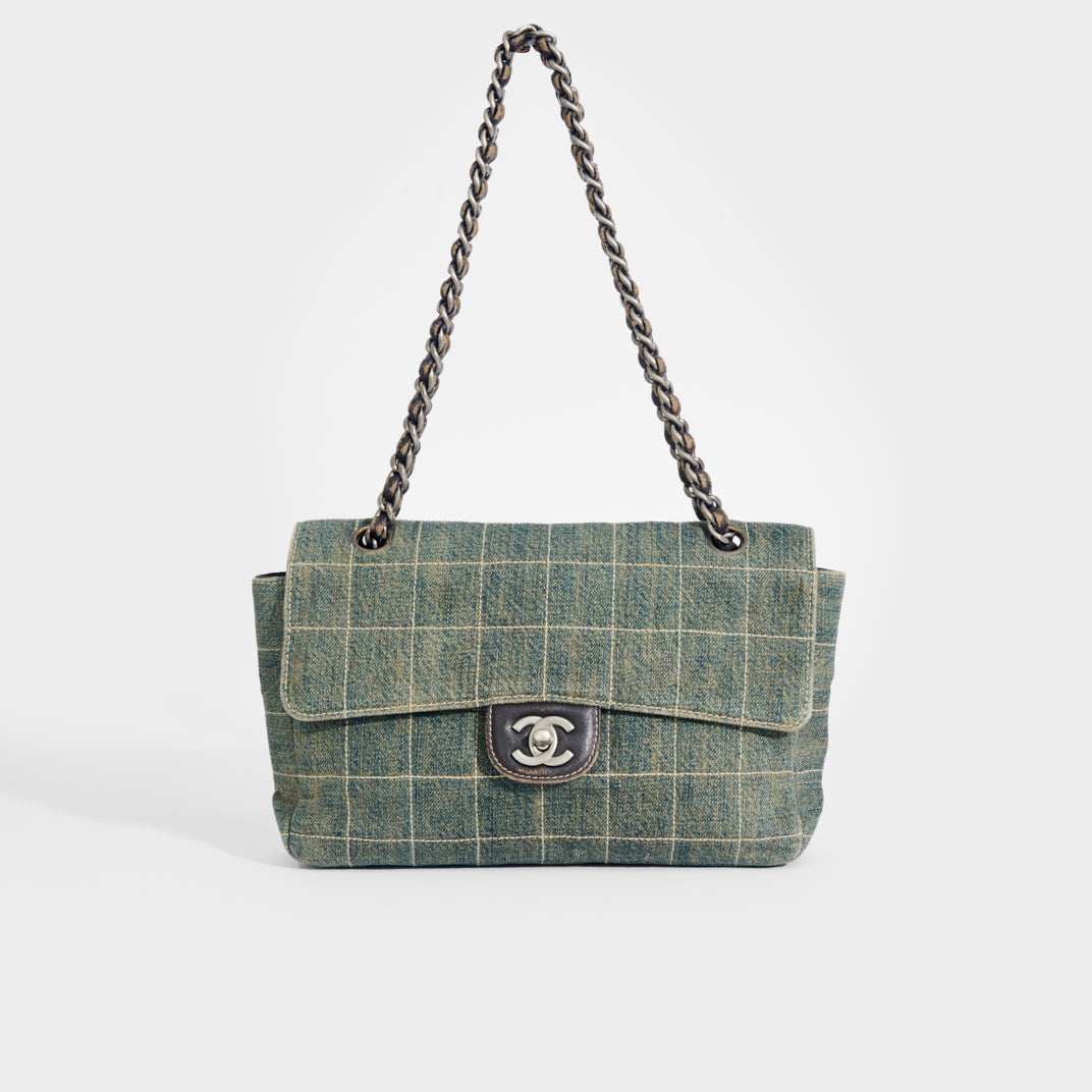 CHANEL PreOwned Quilted Denim Shoulder Bag  Farfetch