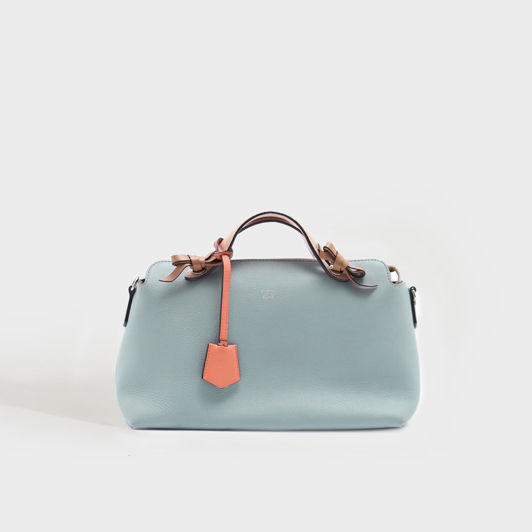 FENDI By The Way Medium Shoulder Bag in Grey & Tan | COCOON