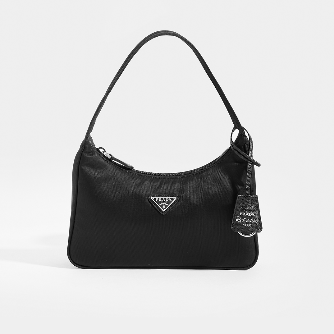 PRADA Hobo Bag in Black Nylon | COCOON