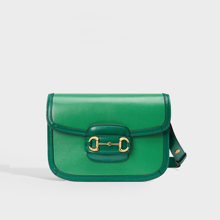 GUCCI 1955 Horsebit Bag in Green Emerald Trim – COCOON