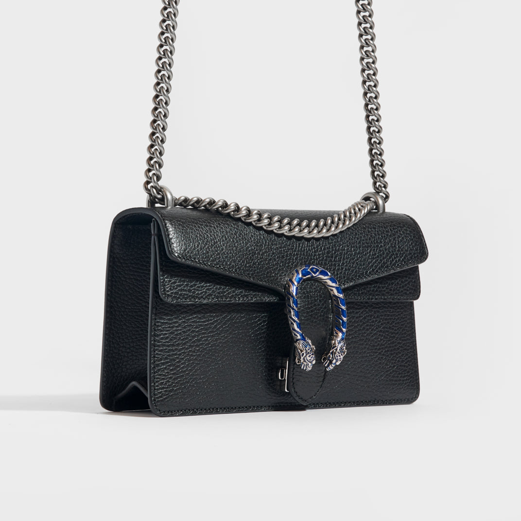 GUCCI Small Dionysus Black Leather Bag | COCOON