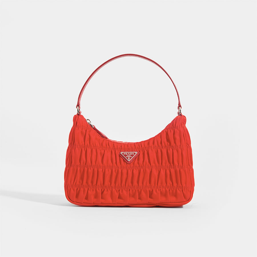 prada nylon ruched bag