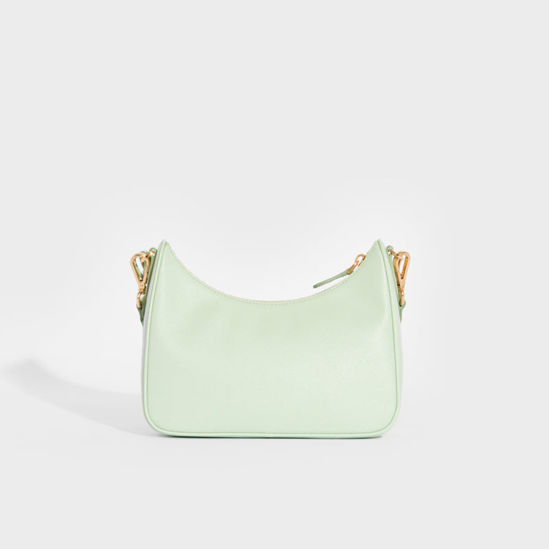 PRADA PRADA Hobo Re-edition 2005 Saffiano Crossbody in Aqua | COCOON