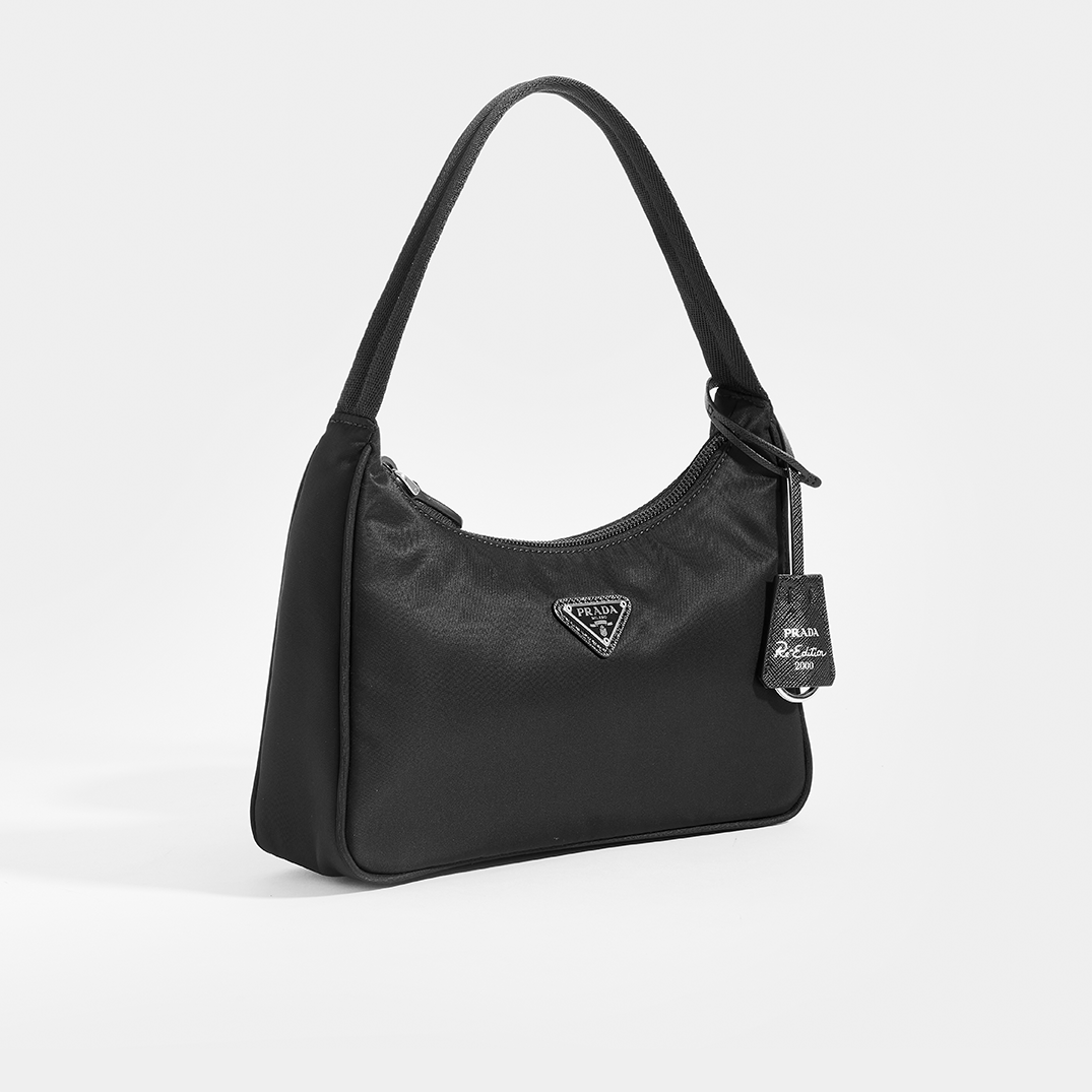 PRADA Hobo Bag in Black Nylon | COCOON
