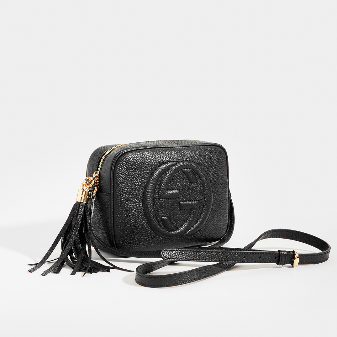 GUCCI Soho Small Leather Disco Bag in Black Leather | COCOON