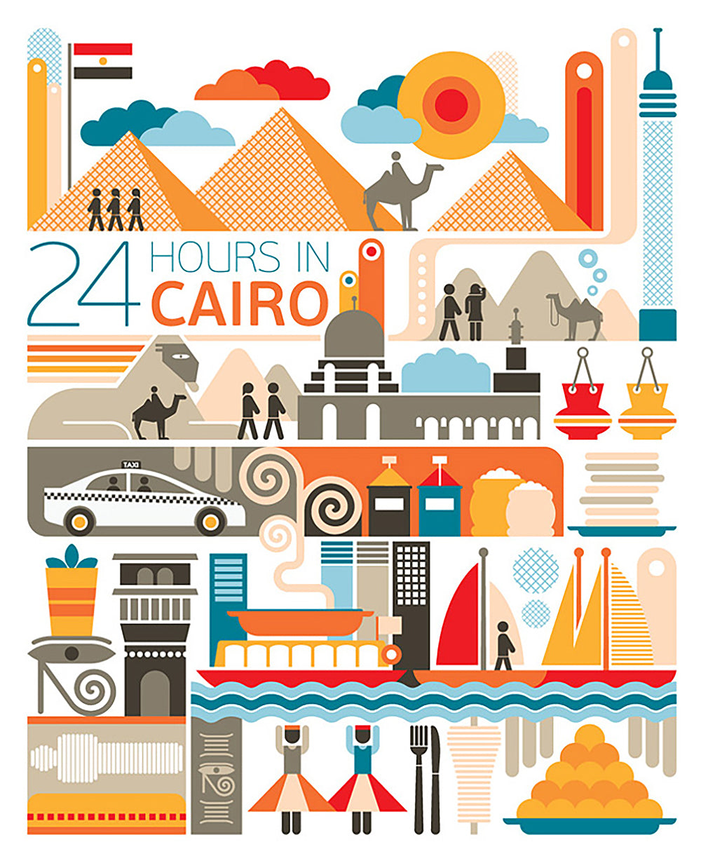 Safari Journal / Blog by Safari Fusion | 24 hours in Cairo | Modern travel posters by graphic designer Fernando Volken Togni