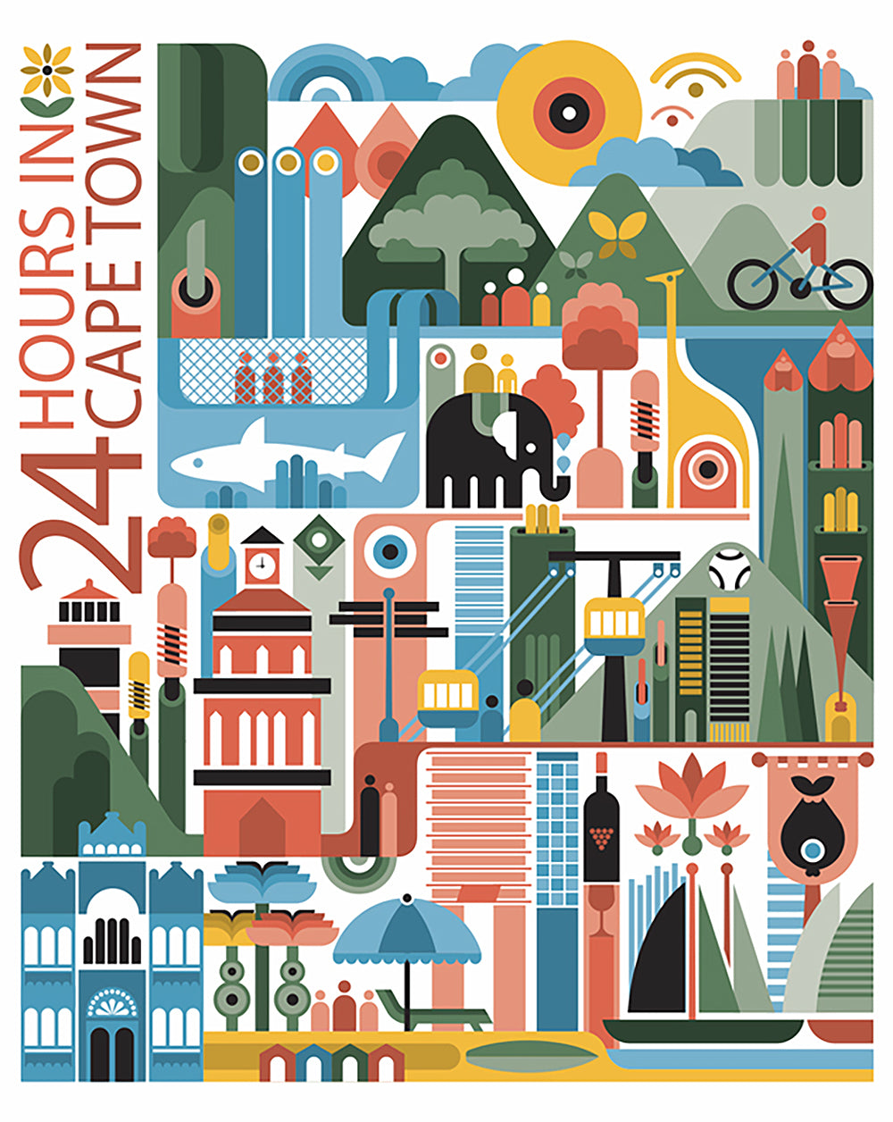Safari Journal / Blog by Safari Fusion | 24 hours in Cape Town | Modern travel posters by graphic designer Fernando Volken Togni