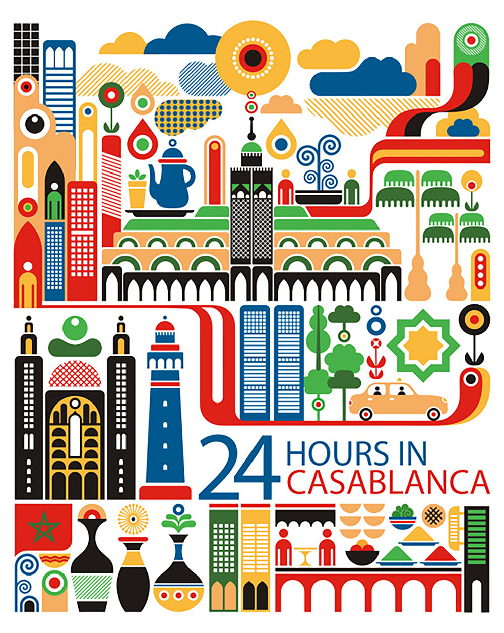 Safari Journal / Blog by Safari Fusion | 24 hours in Casablanca | Modern travel posters by graphic designer Fernando Volken Togni