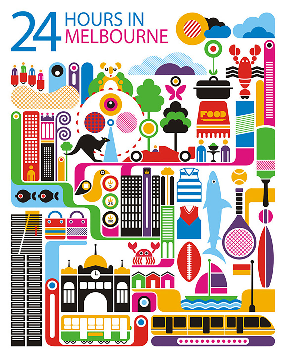 Safari Journal / Blog by Safari Fusion | 24 hours in Melbourne | Modern travel posters by graphic designer Fernando Volken Togni