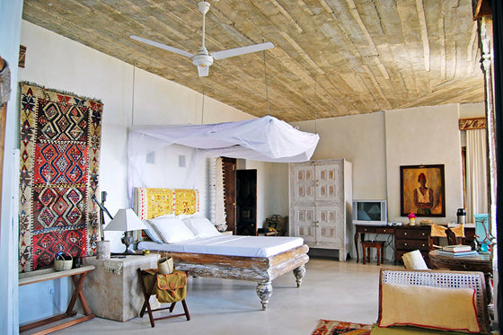 Colour pop | Colourful Arabic textiles in the Royal Suite at The Majlis Lamu, Kenya