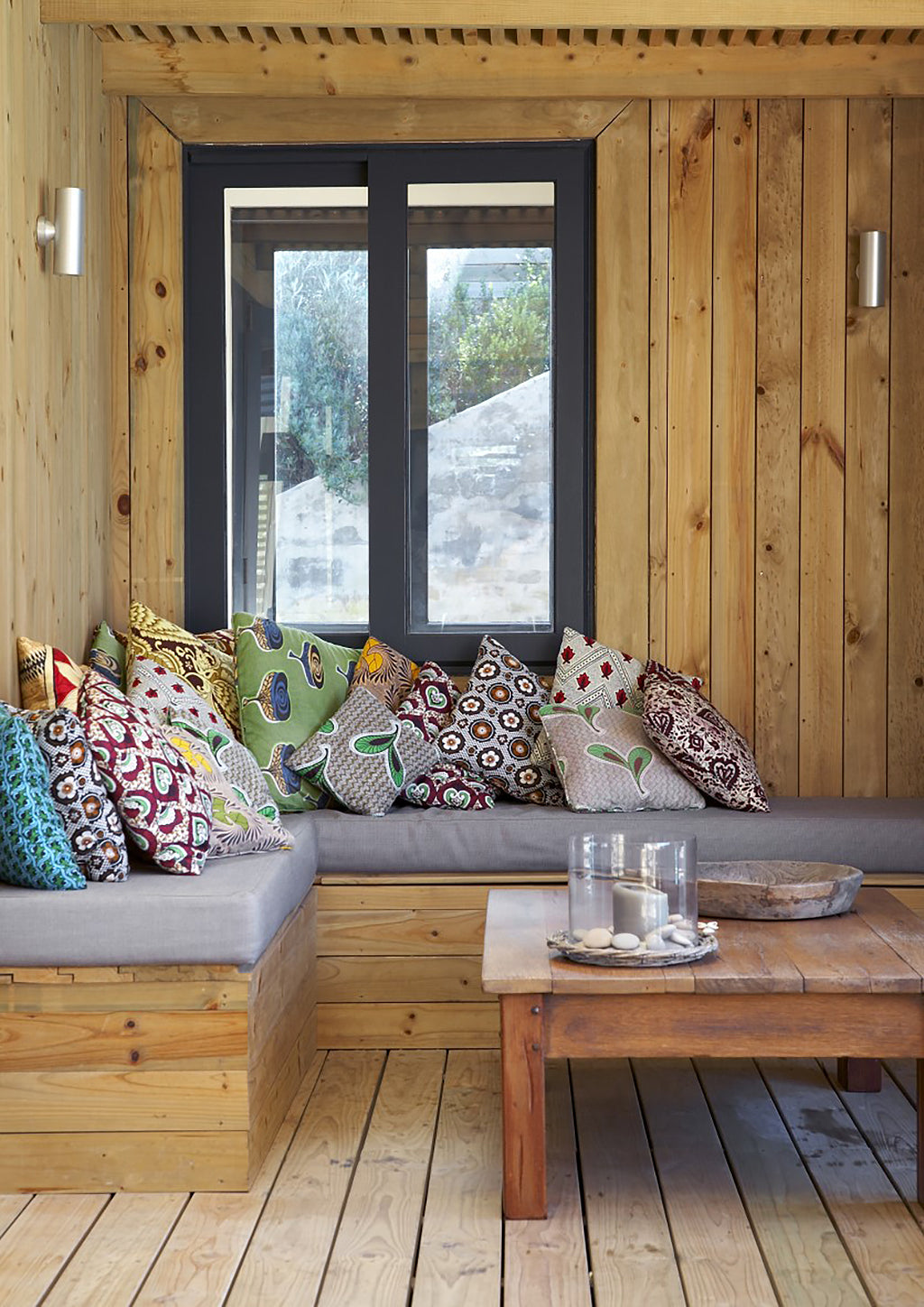 Safari Journal / Blog by Safari Fusion | Cushion stack | Comfortable outdoor seating in an Australian inspired beach house in Plettenberg Bay, South Africa