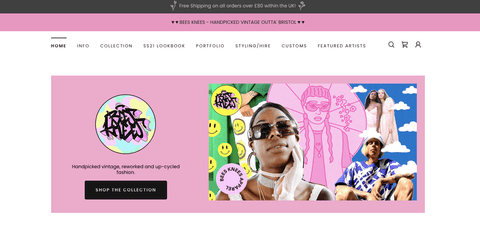 The Bees Knees Apparel Homepage 