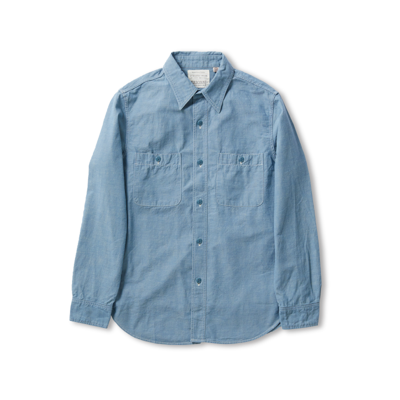 Street One Chambray shirtcollar blouse original blue - Louise-viborg