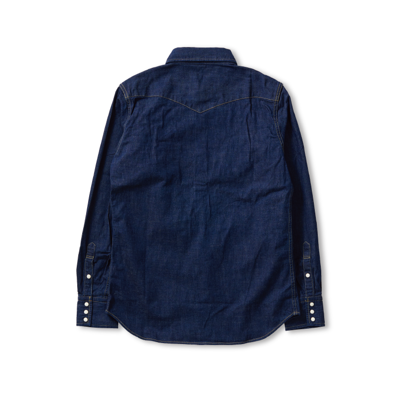 安い特注 AH.H掲載 BLUE BLUE DENIM WESTERN BIG SHIRT ...