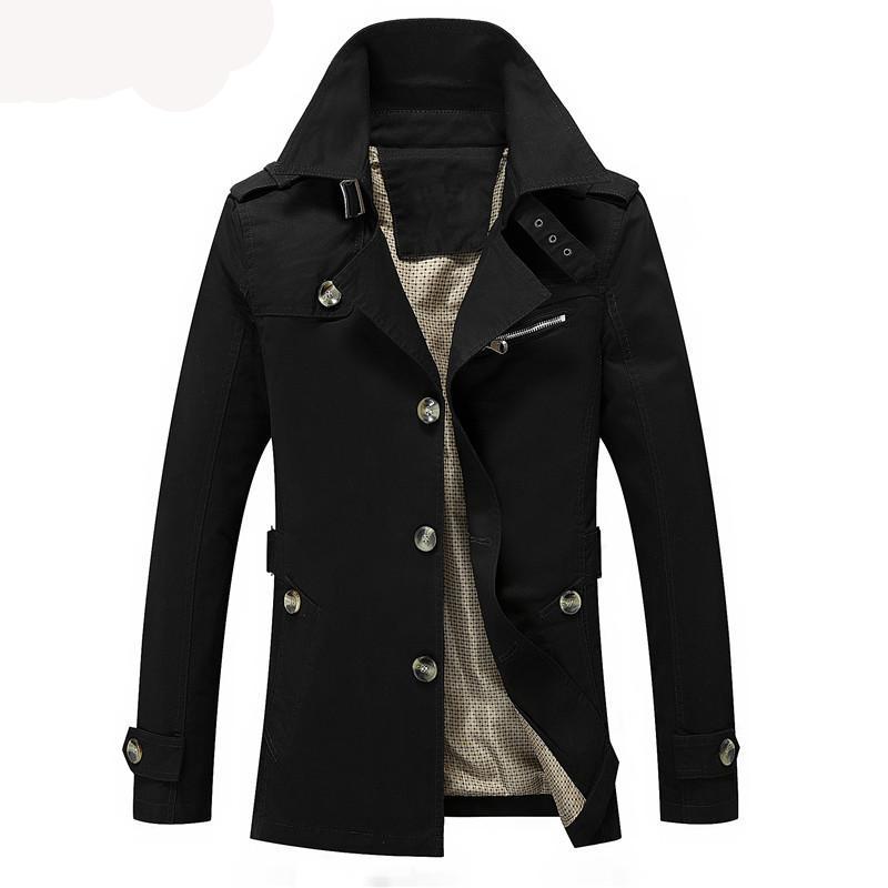 Men jacket coat detective style casual fit overcoat outerwear - Webuys