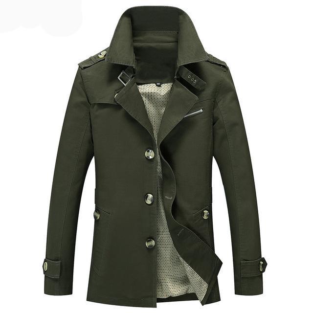 Men jacket coat detective style casual fit overcoat outerwear - Webuys