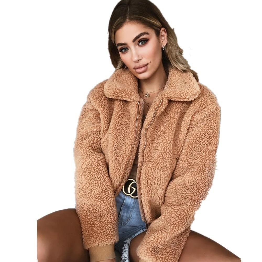 casual faux fur jacket