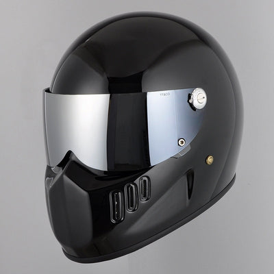 Motorcycle helmets silver glass sun visor external shield helmet