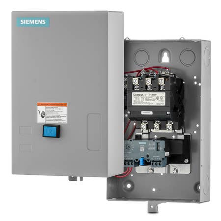 Siemens SMFFGJ3P Class SMF OverSZd Manual Motor Starter With Red Pilot  Light, 1 Poles, NEMA 1 Enclosure