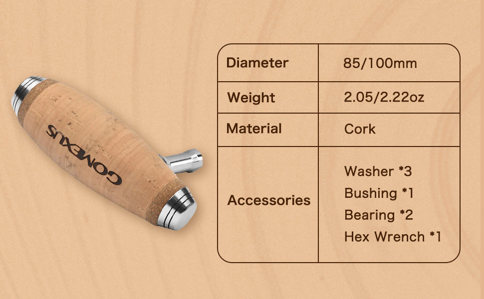 Gomexus cork T-bar knob