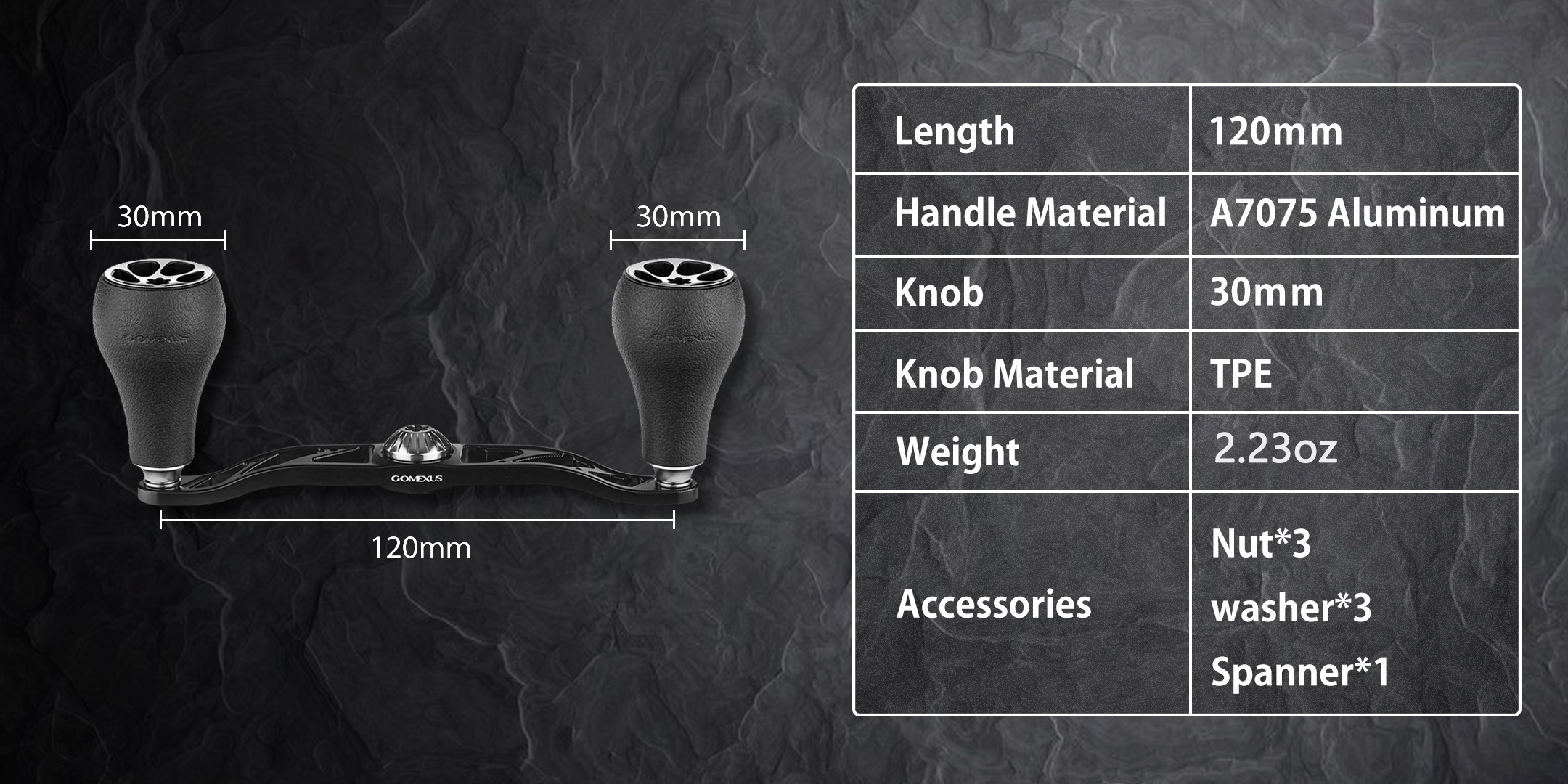 Gomexus handle with tpe30