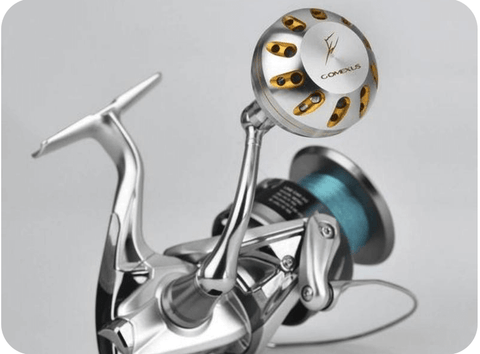 Method of placing the power knob on the spinning reel - Gomexus