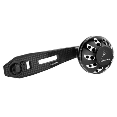 Comfortable Grip Metal Knob Carbon Fiber Fishing Reel Handle