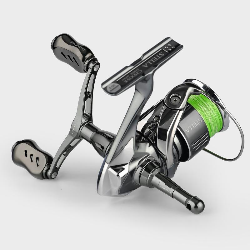 GOMEXUS Spinning Reel Custom Accessorie Shimano Vanford/Stradic Ci14 2500- 5000 PLUG & PLAY HANDLE BK/RD