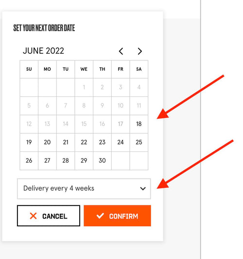 Subscription calendar