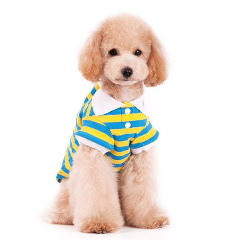 PuppyPAWer Stripe Dog Polo by Dogo - Green - X-Large