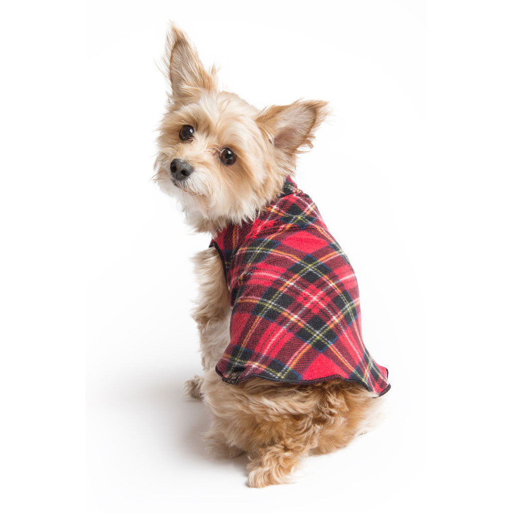 Gold Paw Stretch Fleece Dog Coat - Red Classic Plaid – PupLife Dog Supplies