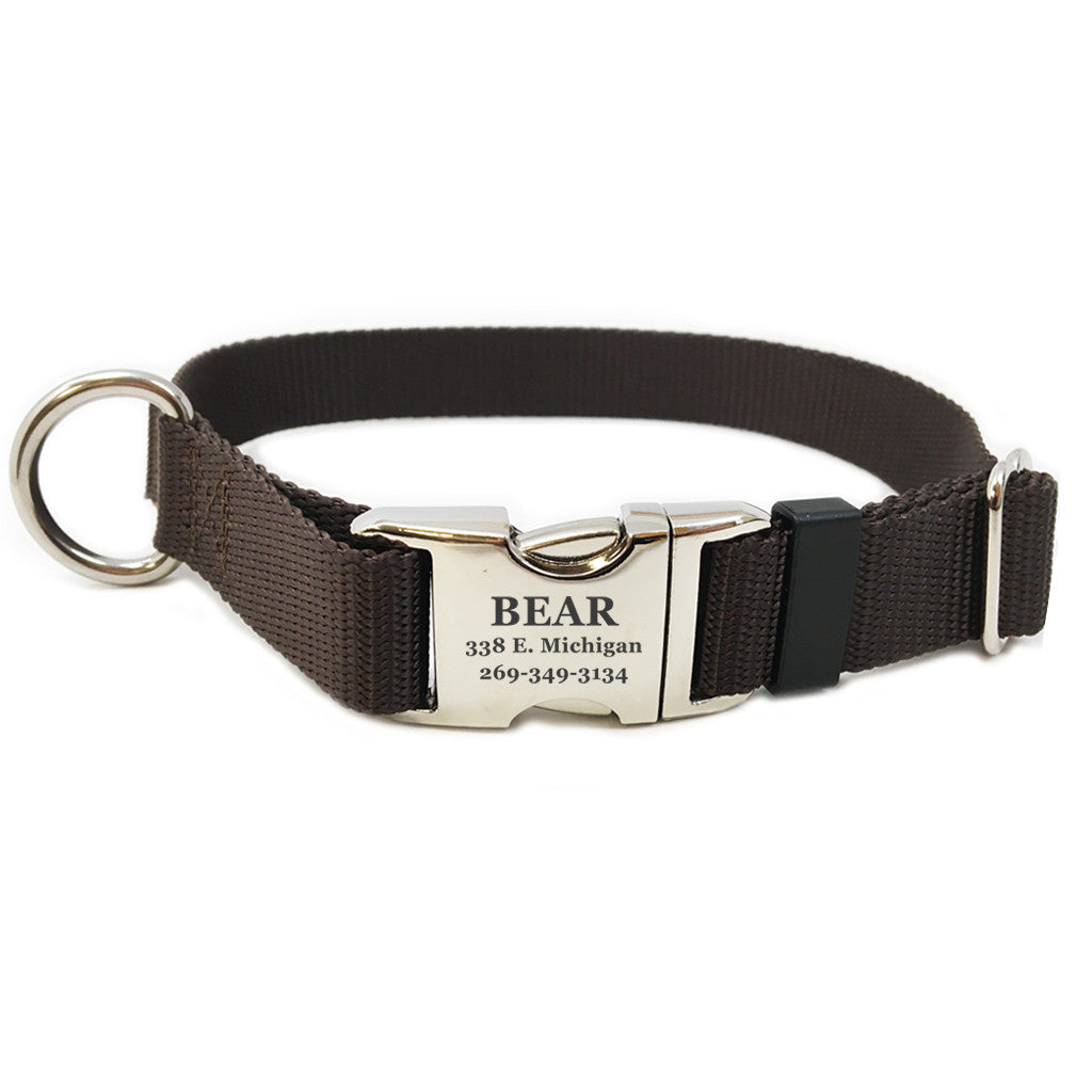 personalized dog collars with metal buckle