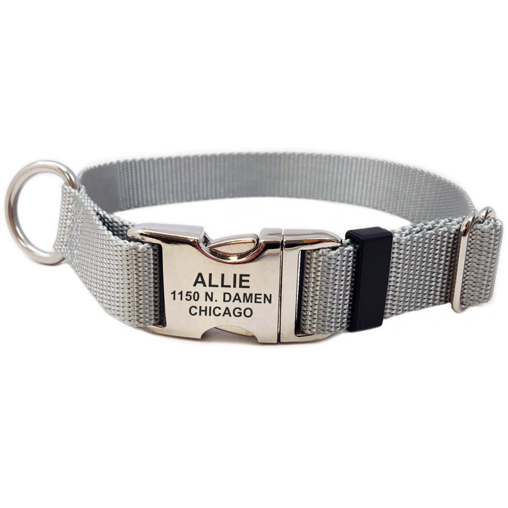 personalized dog collars with metal buckle