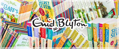 Enid Blyton logo and books