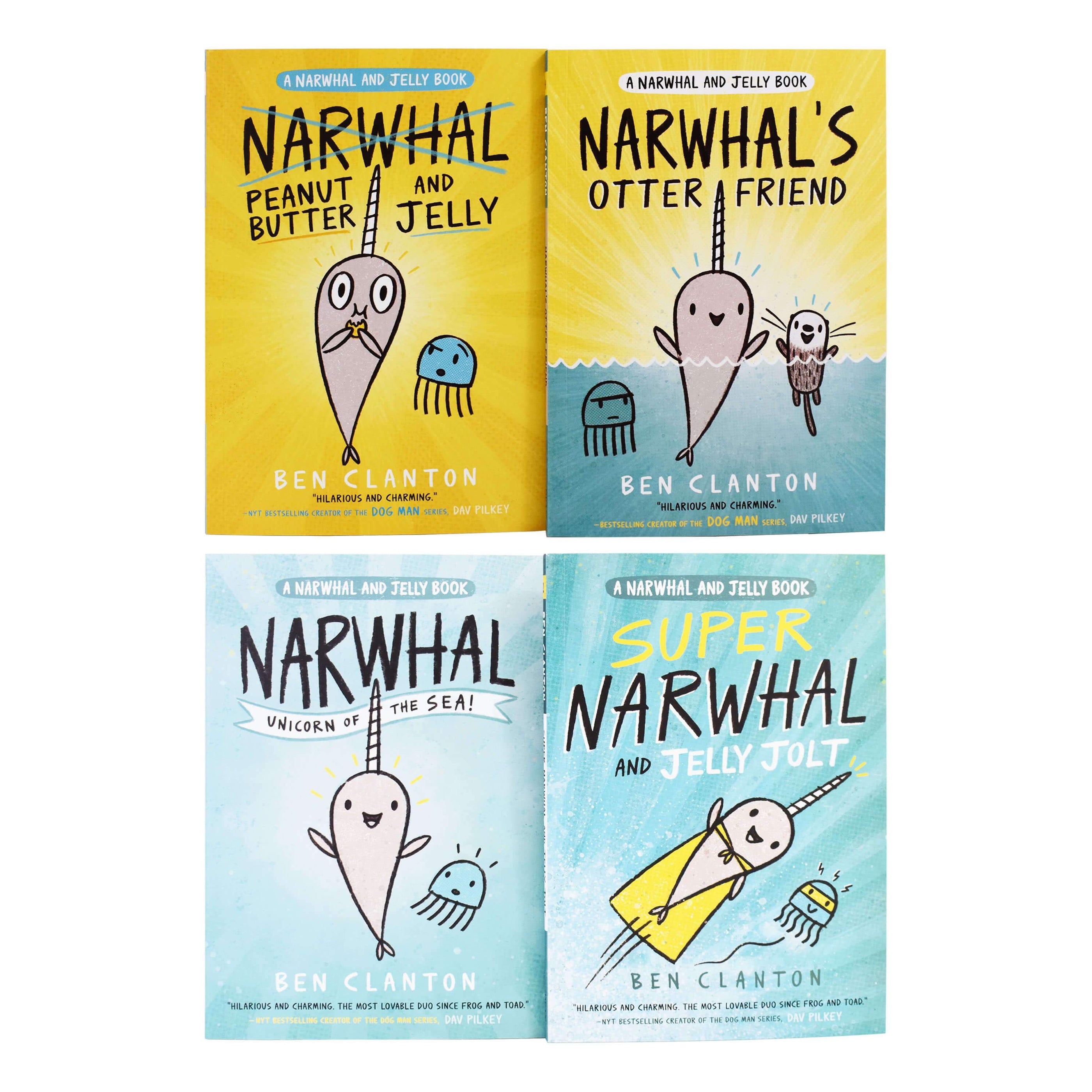 Narwhal and Jelly 4 Book Set Collection by Ben Clanton - Ages 5-7 - Pa ...