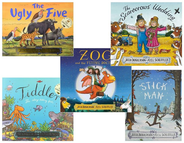 Buy Book Julia Donaldson Collection 5 Books Set (Zog and the Flying  Doctors, Tiddler, The Scarecrows Wedding, Stick Man, The Ugly Five) by  Scholastic