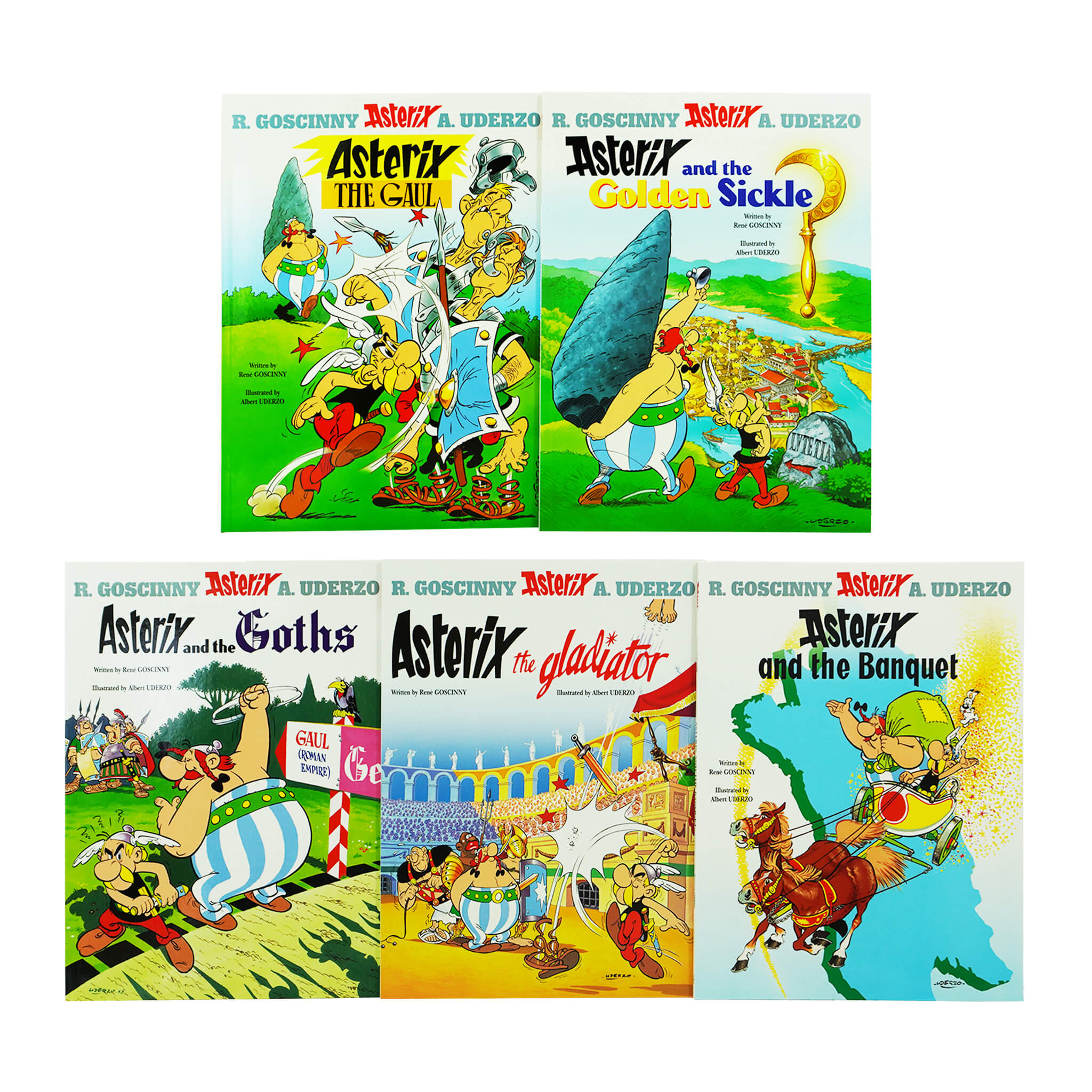 Strips - lot de 7 fèves ASTERIX Petit Minus Dulcia Cet automatix Anglaigus  Goudurix Oursenplus 2014 Albert René Uderzo