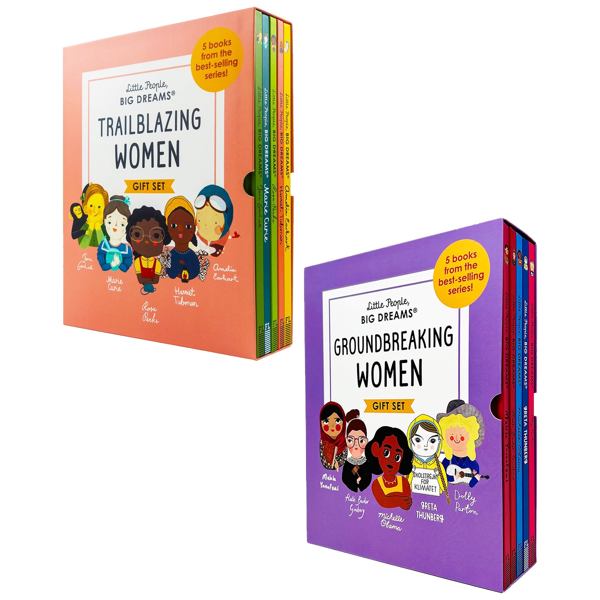 Trailblazing Women Boxed Gift Set: Rosa Parks, Amelia Earhart, Harriet  Tubman, Jane Goodall and Marie Curie