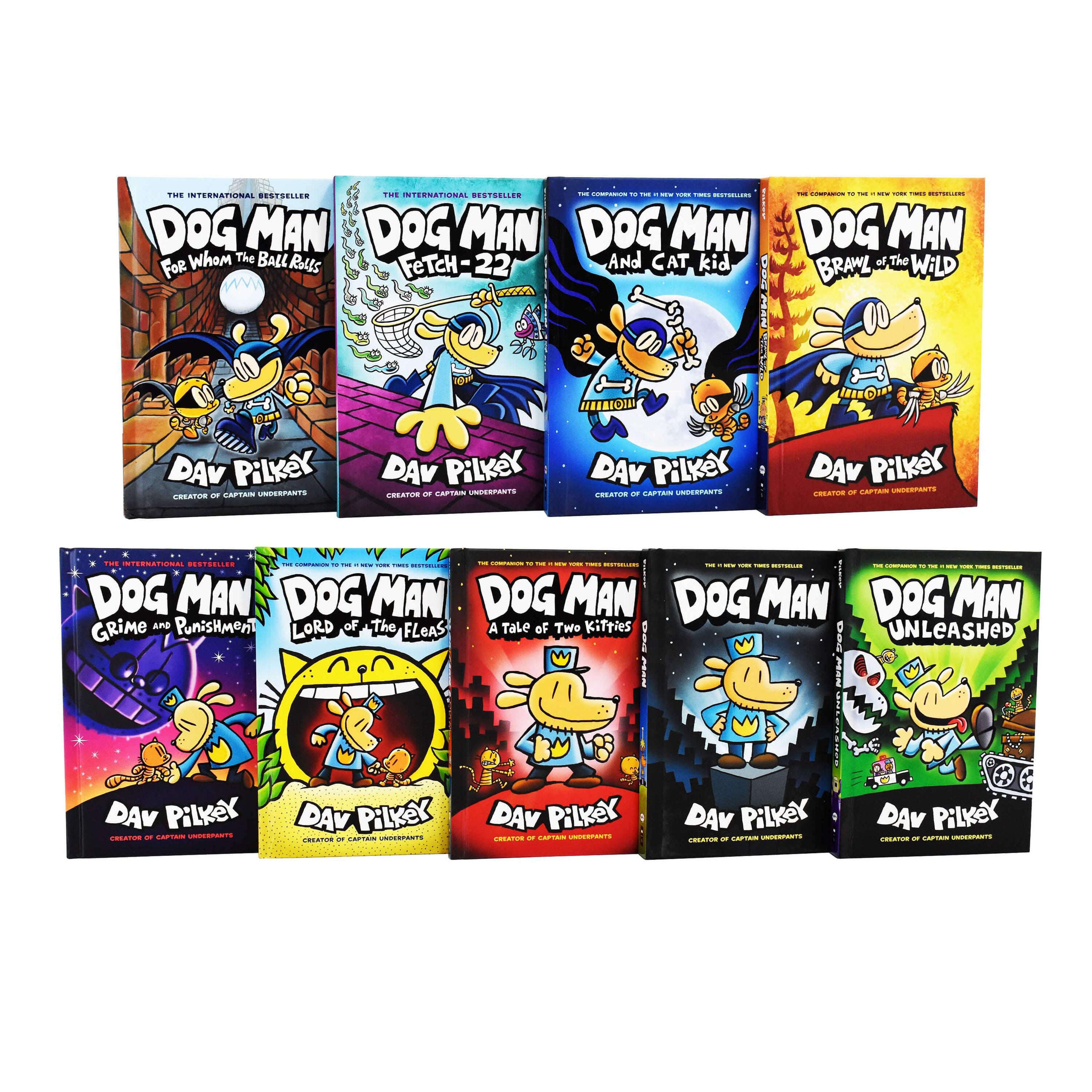 Dog Man Collection 9 Books Set by Dav Pilkey Ages 79 Hardback