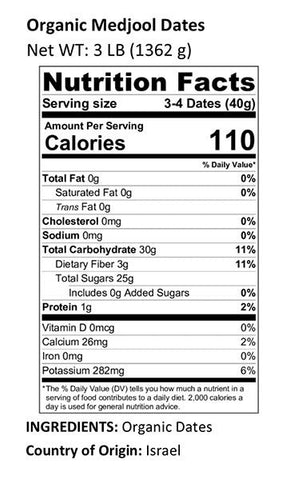 Organic Medjool Dates - Anna and Sarah